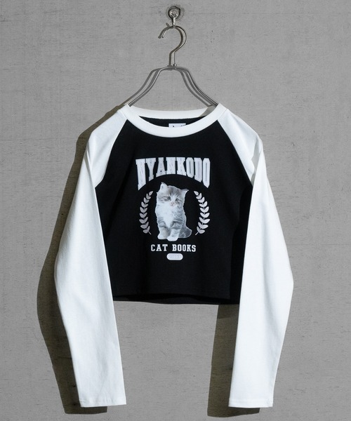 JOHN'S CLOSET(ジョンズクローゼット)の「【t】〔神保町にゃんこ堂〕ネコプリント サイドシャーリング ロンT(Tシャツ/カットソー・レディース・ブラック系1/ピンク系1/ピンク系2/ブラック系2/ホワイト系1/ホワイト系2・MEDIUM)」の15枚目の写真