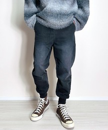 ジョガーパンツ カットデニム スウェット デニム ストレッチ メンズ