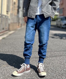 ジョガーパンツ カットデニム  スウェット デニム ストレッチ メンズ