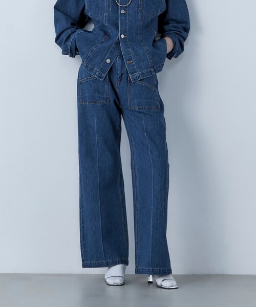 fredy emue（フレディエミュ）の「【LA COURBE】前ポケットフレアデニムパンツ（デニムパンツ・レディース・ブルー・36/38）」の11枚目の写真