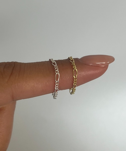 silver925 × ciite' (シルバーキューニーゴシーテ)の「【silver925】soft chain ring / ソフトチェーンリング(リング・レディース・シルバー/ゴールド・FREE)」の1枚目の写真