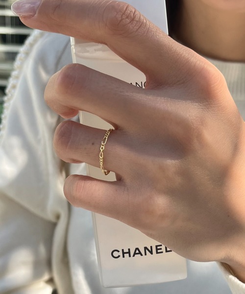 silver925 × ciite' (シルバーキューニーゴシーテ)の「【silver925】soft chain ring / ソフトチェーンリング(リング・レディース・シルバー/ゴールド・FREE)」の2枚目の写真