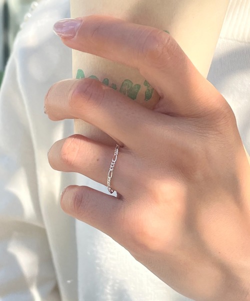 silver925 × ciite' (シルバーキューニーゴシーテ)の「【silver925】soft chain ring / ソフトチェーンリング(リング・レディース・シルバー/ゴールド・FREE)」の6枚目の写真