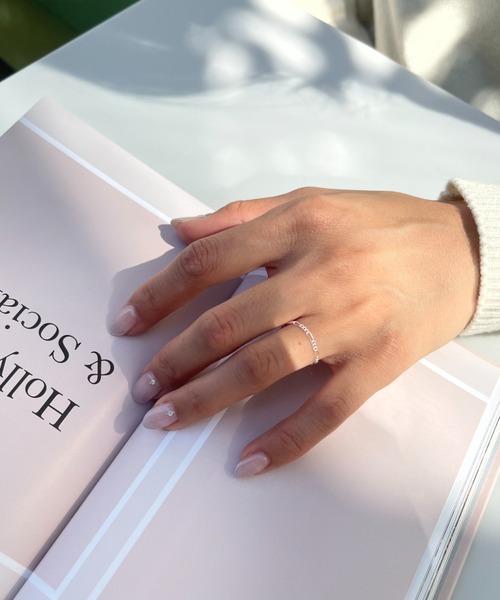 silver925 × ciite' (シルバーキューニーゴシーテ)の「【silver925】soft chain ring / ソフトチェーンリング(リング・レディース・シルバー/ゴールド・FREE)」の9枚目の写真