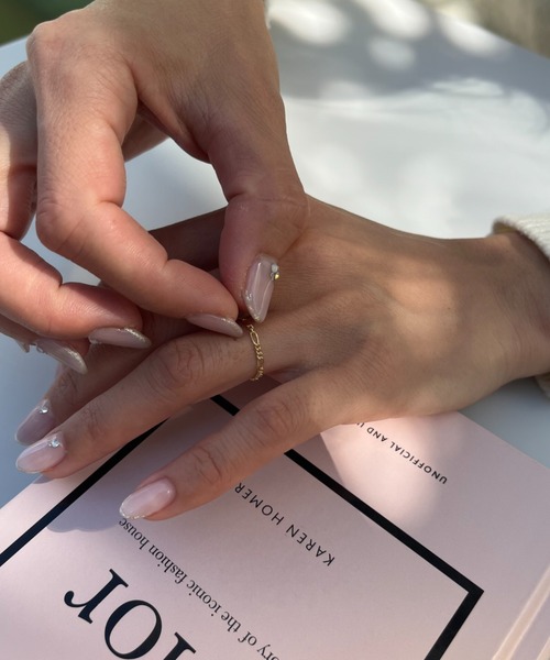 silver925 × ciite' (シルバーキューニーゴシーテ)の「【silver925】soft chain ring / ソフトチェーンリング(リング・レディース・シルバー/ゴールド・FREE)」の12枚目の写真