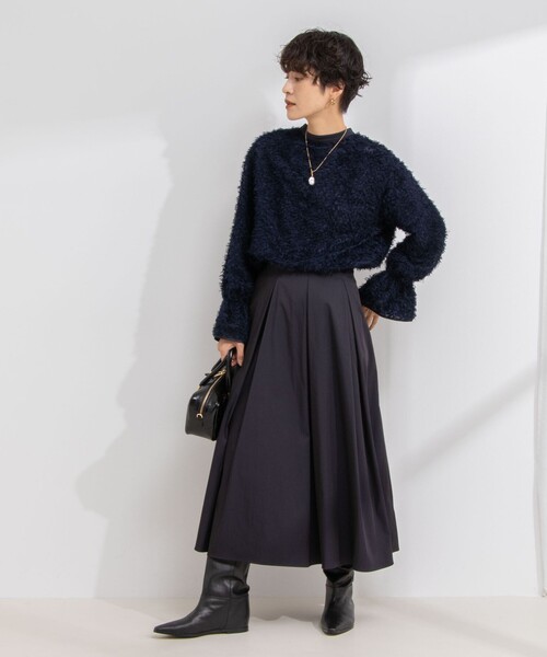 NOLLEY’S Sophi(ノーリーズソフィ)の「フェザーカットジャガードブラウス(シャツ/ブラウス・レディース・オフホワイト/ネイビー・38)」の15枚目の写真