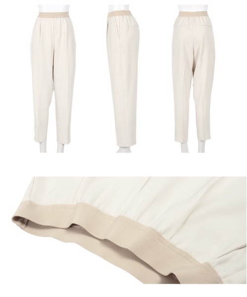 KOBE LETTUCE（コウベレタス）の「ウエストゴムスラックス（スラックス・レディース・ブラック/グレー/ベージュ/アイボリー系・M/L/PM/PL）」の10枚目の写真