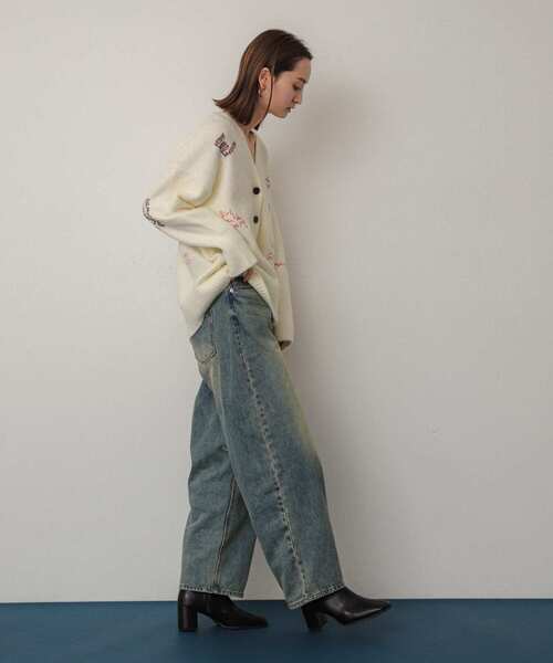 SENSE OF PLACE by URBAN RESEARCH（センスオブプレイスバイアーバンリサーチ）の「シシュウVネックカーディガン（カーディガン/ボレロ・レディース・チャコールグレー/アイボリー/ネイビー/ピンク・ONE）」の19枚目の写真