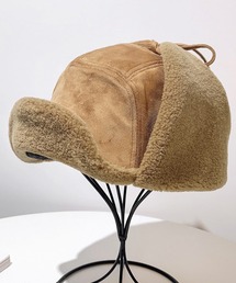 DAY CLOSET | レディース スウェード×ボアキルティングフライトキャップ 耳当て付き(キャップ)