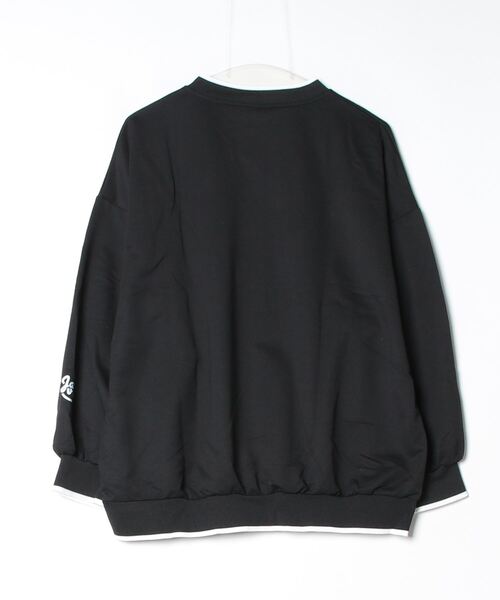 Per sist ence(パーシエンス)の「リブライン/プリントロゴ/Vネックプルオーバー(Tシャツ/カットソー・レディース・グリーン/ベージュ/ブラック・LARGE/MEDIUM/X-LARGE)」の4枚目の写真