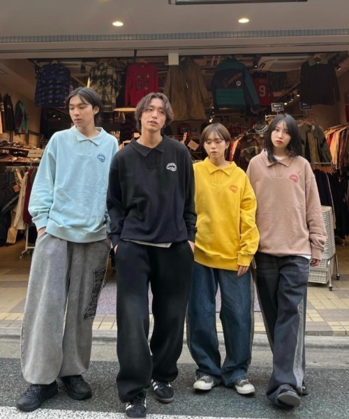 collared patch sweat（スウェット）｜younger song（ヤンガー