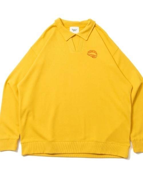 younger song（ヤンガーソング）の「collared patch sweat（スウェット・メンズ・ブラウン/マスタード/ブラック/ライトブルー・MEDIUM/LARGE/X-LARGE）」の9枚目の写真
