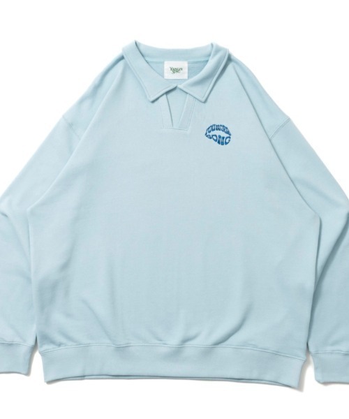 younger song（ヤンガーソング）の「collared patch sweat（スウェット・メンズ・ブラウン/マスタード/ブラック/ライトブルー・MEDIUM/LARGE/X-LARGE）」の10枚目の写真