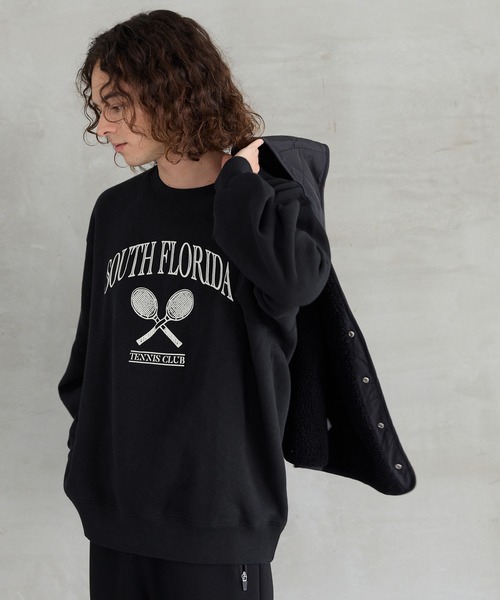 セール】バルキー裏起毛カレッジプリントスウェット（スウェット