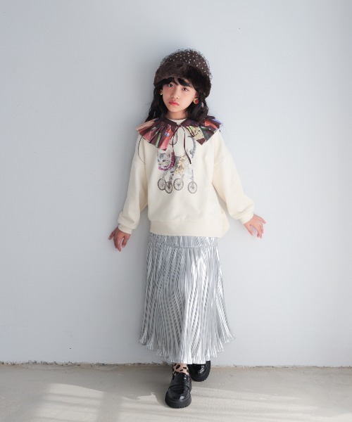 unica（ユニカ）の「cat デザイントレーナー（スウェット・キッズ・ブラック/オフホワイト・M/L/XL/S）」の12枚目の写真