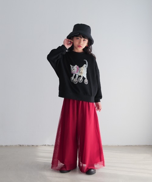 unica（ユニカ）の「cat デザイントレーナー（スウェット・キッズ・ブラック/オフホワイト・M/L/XL/S）」の15枚目の写真