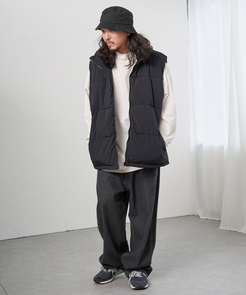VENCEEXCHANGE（ヴァンスエクスチェンジ）の「ナイロン中綿ベスト（ダウンベスト・メンズ・ブラウン/オフホワイト/ブラック・M/L/LL）」の15枚目の写真