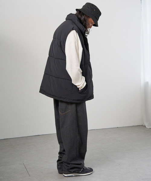 VENCEEXCHANGE（ヴァンスエクスチェンジ）の「ナイロン中綿ベスト（ダウンベスト・メンズ・ブラウン/オフホワイト/ブラック・M/L/LL）」の18枚目の写真