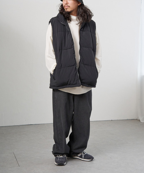 VENCEEXCHANGE（ヴァンスエクスチェンジ）の「ナイロン中綿ベスト（ダウンベスト・メンズ・ブラウン/オフホワイト/ブラック・M/L/LL）」の19枚目の写真