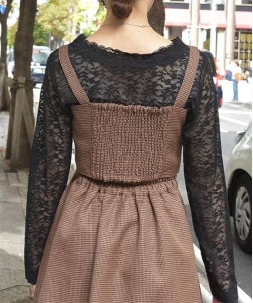 axes femme（アクシーズファム）の「ベルトデザインジップビスチェ