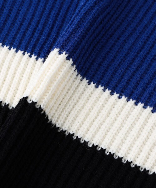 UNITED ARROWS（ユナイテッドアローズ）の「ボーダー ニット マフラー（マフラー・メンズ・ブラウン/ダークグレー/ネイビー・FREE）」の9枚目の写真