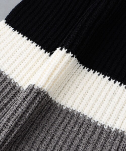 UNITED ARROWS（ユナイテッドアローズ）の「ボーダー ニット マフラー（マフラー・メンズ・ブラウン/ダークグレー/ネイビー・FREE）」の12枚目の写真