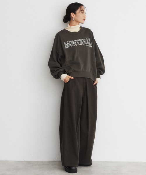 THE SHOP TK （ザ ショップ ティーケー ）の「◆ロゴスウェット（スウェット・レディース・アイボリー/スミクロ・12/13）」の4枚目の写真