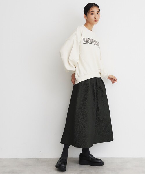 THE SHOP TK （ザ ショップ ティーケー ）の「◆ロゴスウェット（スウェット・レディース・アイボリー/スミクロ・12/13）」の9枚目の写真