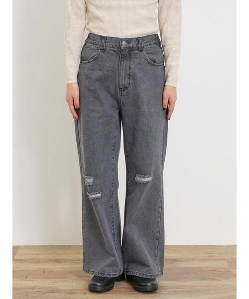 Samansa Mos2（サマンサ モスモス）の「ダメージ加工ルーズデニム（その他パンツ・レディース・ブラック/サックスブルー・M/L）」の19枚目の写真