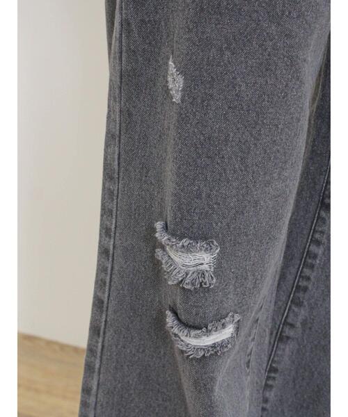 Samansa Mos2（サマンサ モスモス）の「ダメージ加工ルーズデニム（その他パンツ・レディース・ブラック/サックスブルー・M/L）」の12枚目の写真