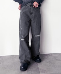 Samansa Mos2 | ダメージ加工ルーズデニム(その他パンツ)