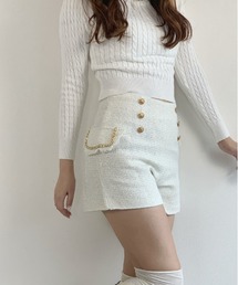 Silly | 【シンプル可愛い冬コーデに】ツイードハイウエストショートパンツ(その他パンツ)