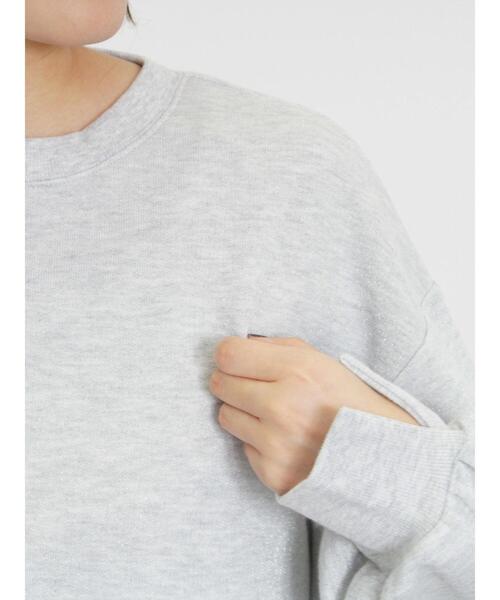 Samansa Mos2（サマンサ モスモス）の「ラメ裏毛スウェット（Tシャツ