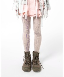 rurumu: | rurumu:/ルルムウ/"Unknown Plants" printed over knee socks(ソックス/靴下)