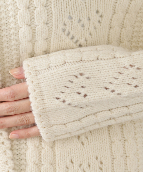 【値下げ】VENIT NOBLE別注 ハンドニットカーディガン VEK-7334-B ホワイト サイズ：38 (EC) venit 【値下げ】VENIT NOBLE別注 ハンドニットカーディガン VEK
