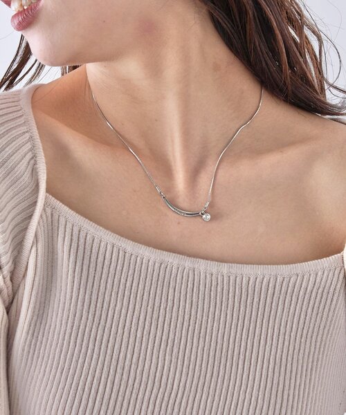 Chico（チコ）の「プレートデザインネックレス（ネックレス・レディース・ゴールド/シルバー・FREE）」の4枚目の写真