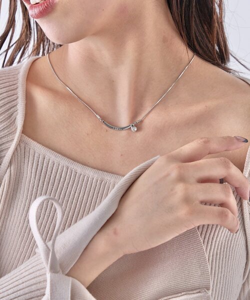 Chico（チコ）の「プレートデザインネックレス（ネックレス・レディース・ゴールド/シルバー・FREE）」の5枚目の写真