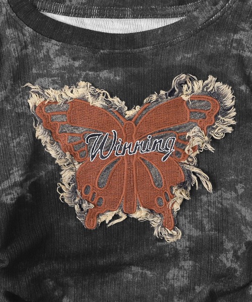 dispark（ディスパーク）の「DISPARK/サイドギャザーバタフライトップス（Tシャツ/カットソー・レディース・ブラウン/スミクロ・FREE）」の16枚目の写真