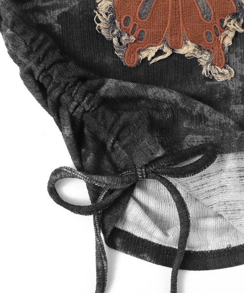 dispark（ディスパーク）の「DISPARK/サイドギャザーバタフライトップス（Tシャツ/カットソー・レディース・ブラウン/スミクロ・FREE）」の19枚目の写真