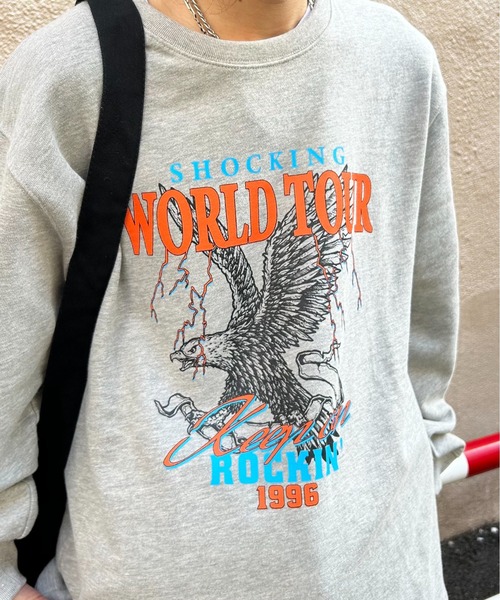 MODISH GAZE(モディシュガゼ)の「【MODISH GAZE】WORLD TOUR バンド風裏毛スウェット(スウェット・メンズ・ブラック/ホワイト/グレー系その他・LARGE)」の6枚目の写真