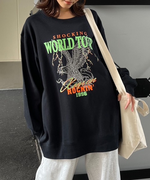 MODISH GAZE(モディシュガゼ)の「【MODISH GAZE】WORLD TOUR バンド風裏毛スウェット(スウェット・メンズ・ブラック/ホワイト/グレー系その他・LARGE)」の21枚目の写真