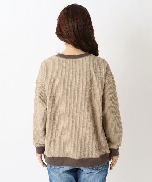 one'sterrace(ワンズテラス)の「ジャカード カットキルト 配色ネックプルオーバー(Tシャツ/カットソー・レディース・ベージュ系8/アイボリー系8/グレー系その他7・02)」の13枚目の写真