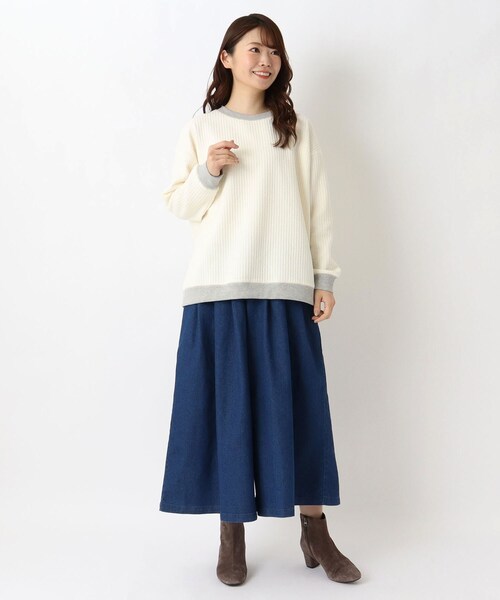 one'sterrace(ワンズテラス)の「ジャカード カットキルト 配色ネックプルオーバー(Tシャツ/カットソー・レディース・ベージュ系8/アイボリー系8/グレー系その他7・02)」の7枚目の写真