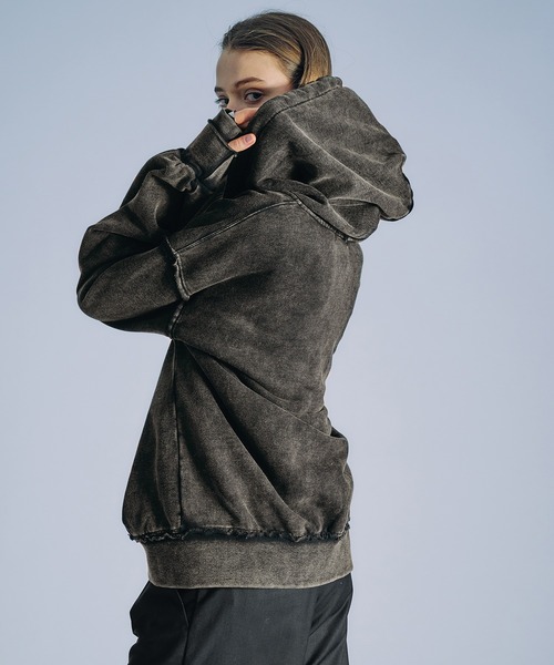 selle glant(セレグランテ)の「HEAVYWEIGHT DOUBLE ZIP HOODIE/ヘビーウェイトダブルジップパーカー(パーカー・メンズ・ブラック系/グレー・SMALL/LARGE/MEDIUM)」の22枚目の写真