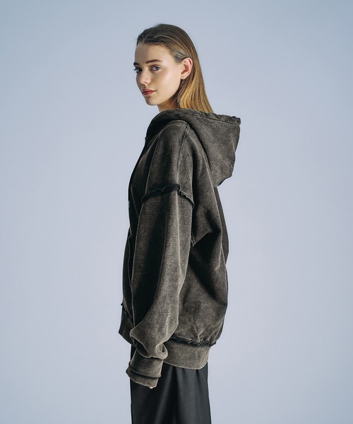 selle glant(セレグランテ)の「HEAVYWEIGHT DOUBLE ZIP HOODIE/ヘビーウェイトダブルジップパーカー(パーカー・メンズ・ブラック系/グレー・SMALL/LARGE/MEDIUM)」の20枚目の写真