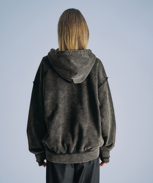 selle glant(セレグランテ)の「HEAVYWEIGHT DOUBLE ZIP HOODIE/ヘビーウェイトダブルジップパーカー(パーカー・メンズ・ブラック系/グレー・SMALL/LARGE/MEDIUM)」の21枚目の写真