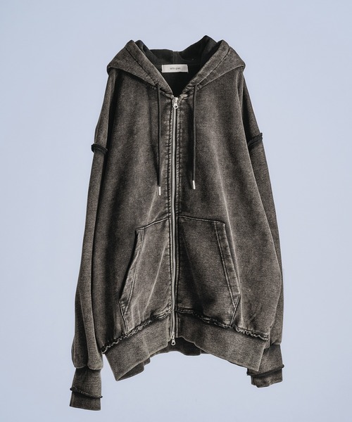 selle glant(セレグランテ)の「HEAVYWEIGHT DOUBLE ZIP HOODIE/ヘビーウェイトダブルジップパーカー(パーカー・メンズ・ブラック系/グレー・SMALL/LARGE/MEDIUM)」の8枚目の写真