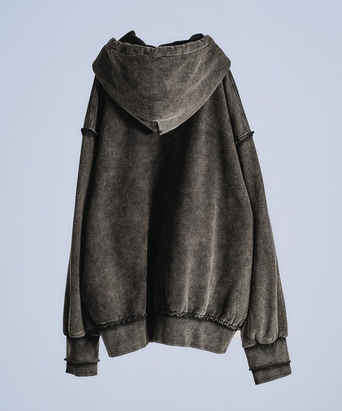 selle glant(セレグランテ)の「HEAVYWEIGHT DOUBLE ZIP HOODIE/ヘビーウェイトダブルジップパーカー(パーカー・メンズ・ブラック系/グレー・SMALL/LARGE/MEDIUM)」の9枚目の写真