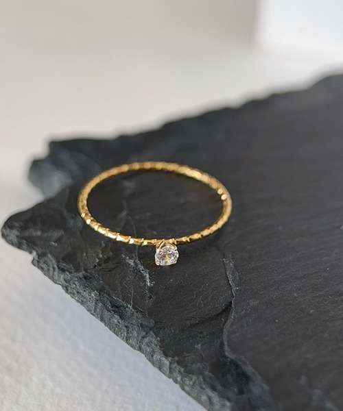 Coo+i（クーイ）の「一粒ジルコニアデザインリング（リング・レディース・シルバー/ゴールド・15号/18号/12号）」の9枚目の写真