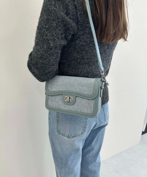 fifth（フィフス）の「ツイードフラップショルダーバッグ（ショルダーバッグ・レディース・ブルー/アイボリー/ピンク・FREE）」の4枚目の写真